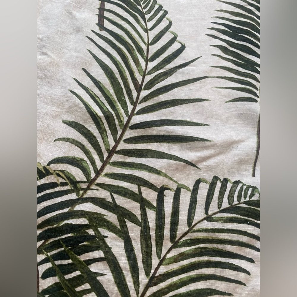 H&M Pleated Ultra Wide Leg Pants Size 4 Linen Blend Palm Leaf Print 🌴 Very Chic - Picture 12 of 12